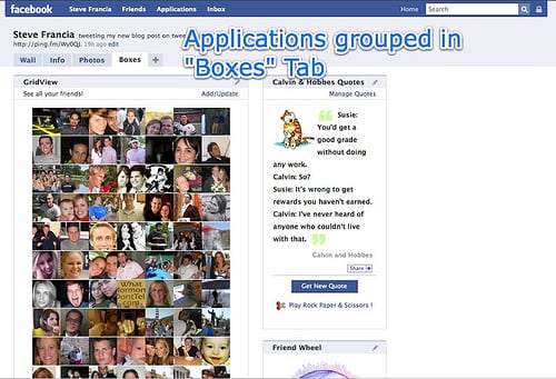 Facebook 2 | Boxes
tab