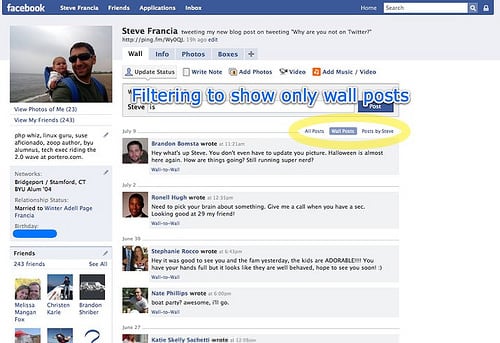 Facebook 2 | Filtering wall
posts