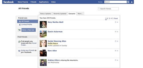 Facebook 2 | All
Friends